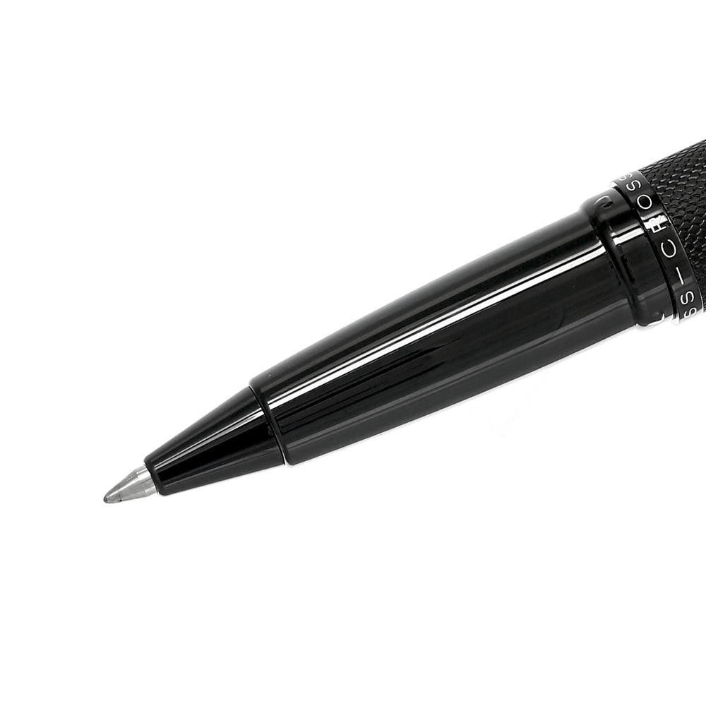 116637-cross-atx-brushed-etched-diamond-synthetic-resin-ball-point-pen-black