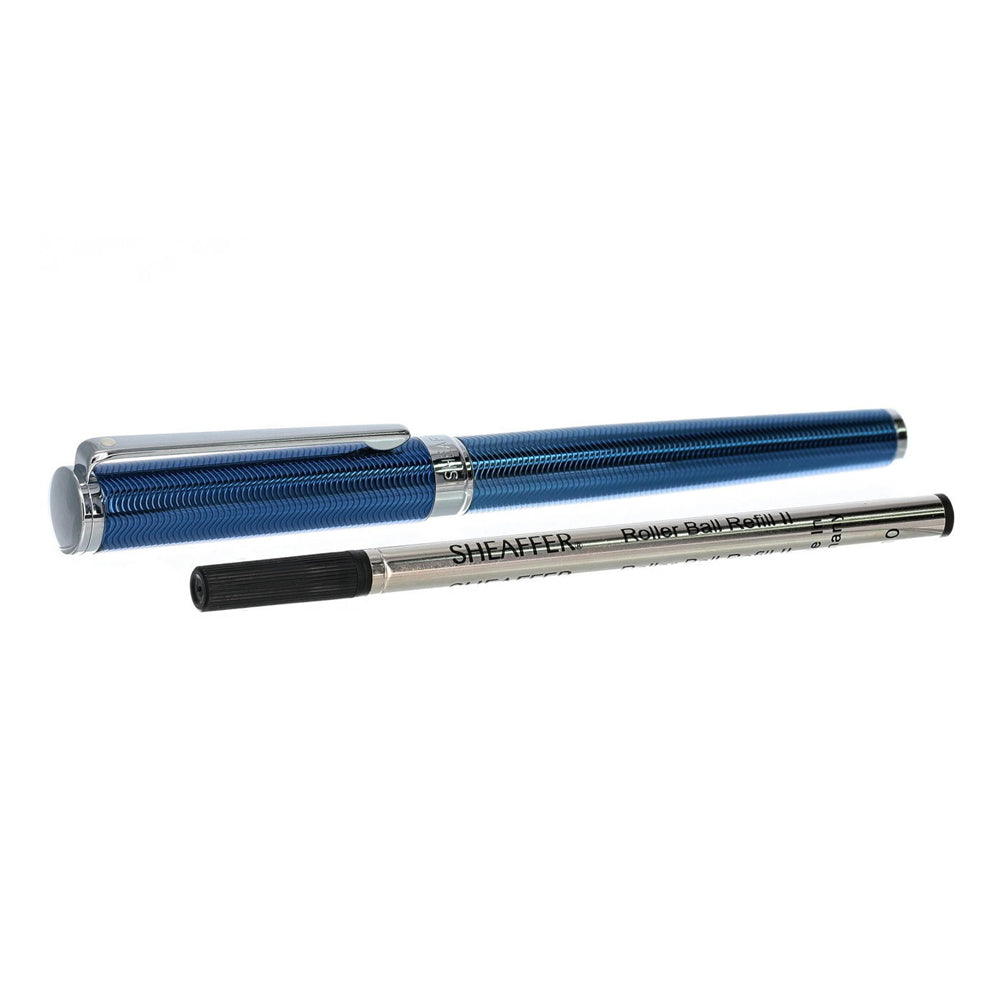 117880-sheaffer-intensity-engraved-roller-ball-pen-blue-lacquer-chrome