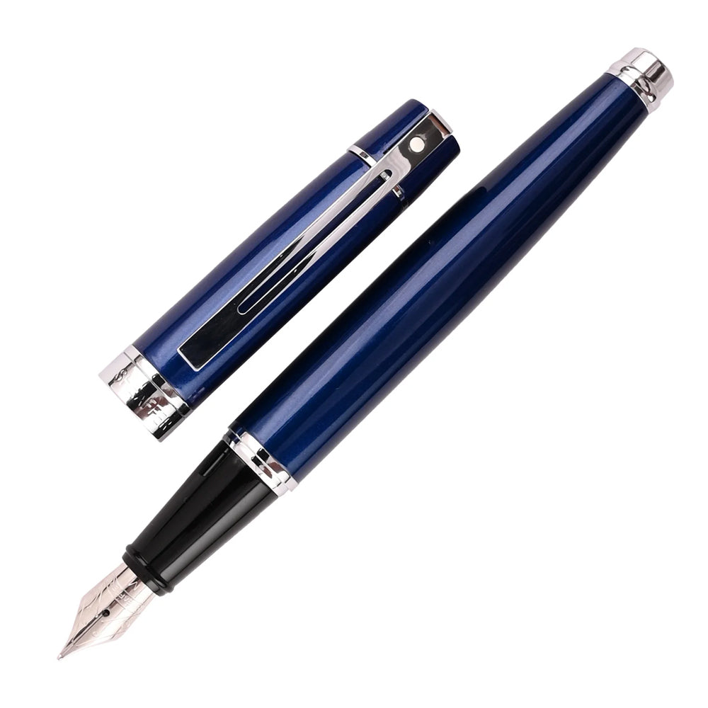 117882-sheaffer-300-trim-fountain-pen-medium-nib-lacquer-chrome-blue