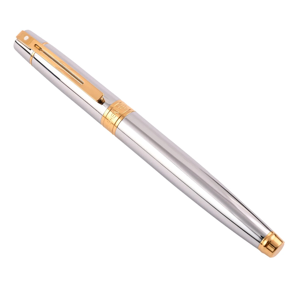 117886-sheaffer-300-roller-ball-pen-stationery-chrome-gold-trim