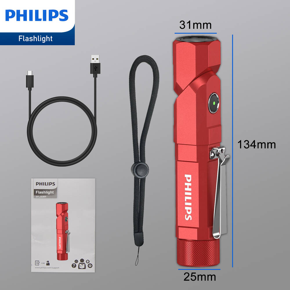 4895229142497-philips-sfl5806r-rechargable-1000lm-2200mah-flashlight-red