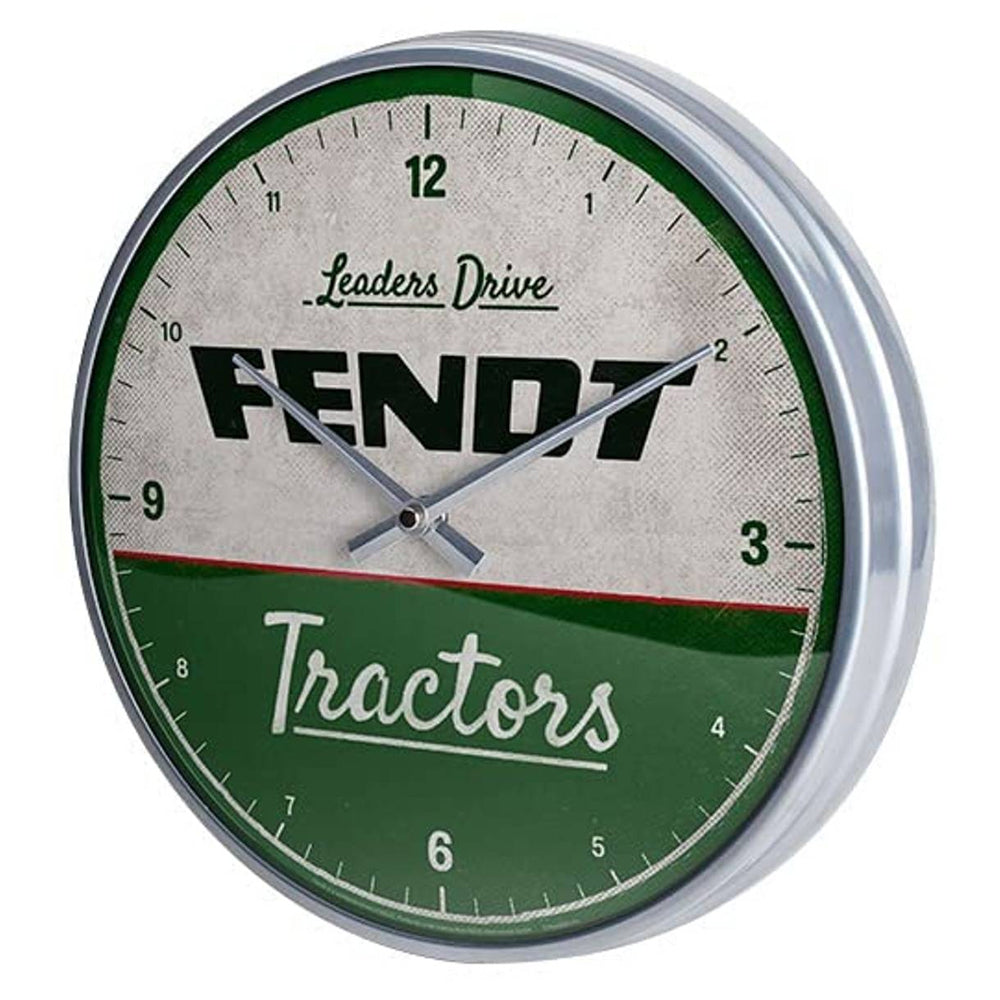 5151207-nostalgic-art-30cm-wall-clock-fendt-tractors-green