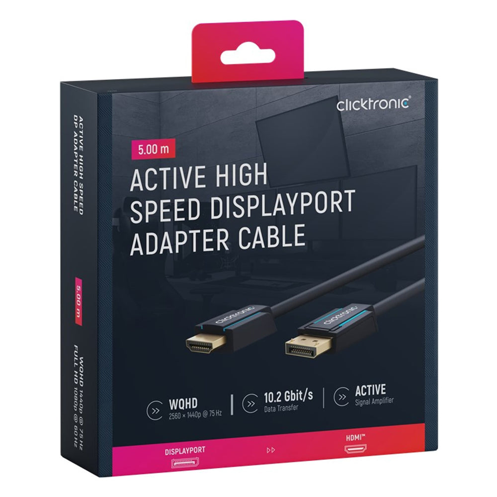70722-clicktronic-5m-male-display-port-to-hdmi-cable-75hz-connector-black