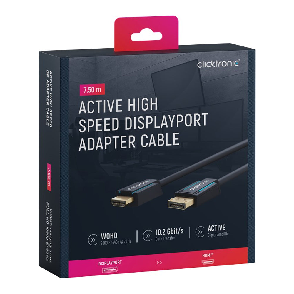 70723-clicktronic-7-5m-male-display-port-to-hdmi-cable-75hz-connector-black