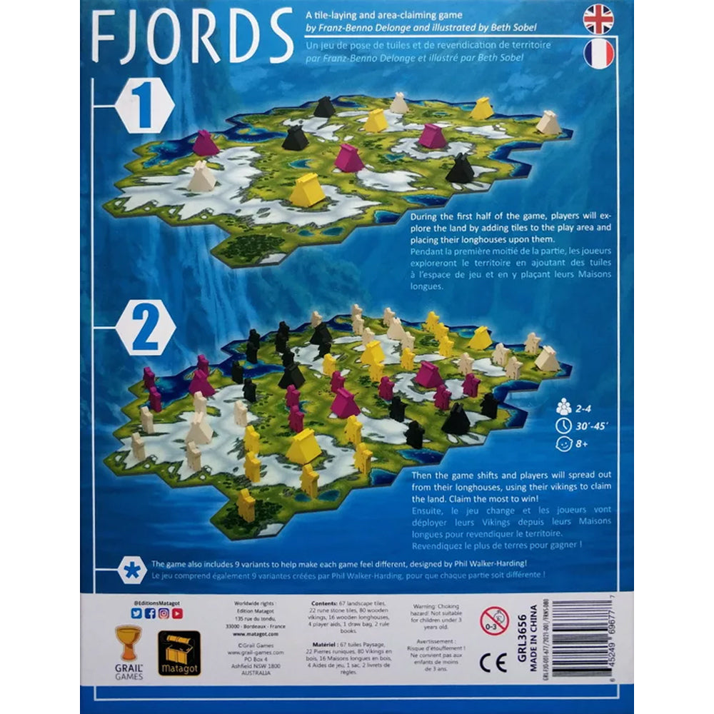 Grail Games Fjords Tile-Laying Tabletop Party Board Game 8y+