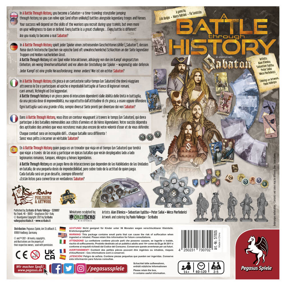 Pegasus Spiele A Battle Through History w/ Sabaton Board Game Set 14y+