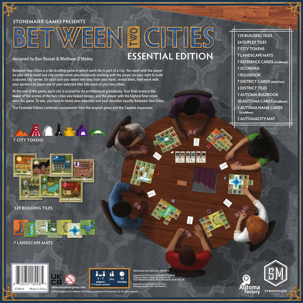 Stonemaier Games Between Two Cities Essential Edition Family Game 14y+