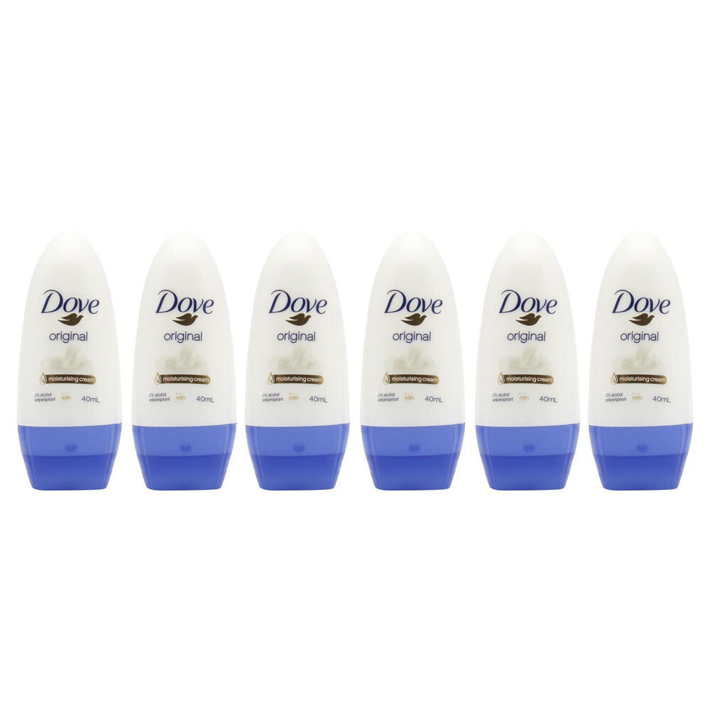 Dove Roll On Antiperspirant Deodorant Original 48H Protection 40ml (6 Pack)