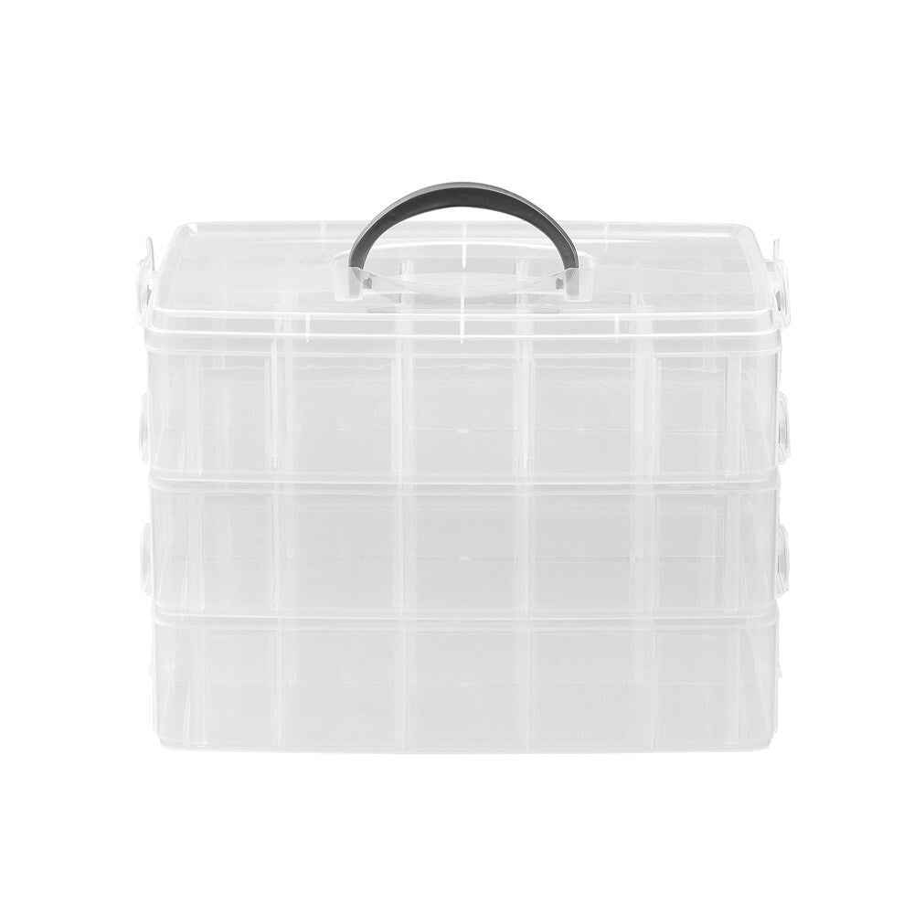 42721-boxsweden-nic-nac-3-tier-box-30-compartment-container-25x18-5cm-clear