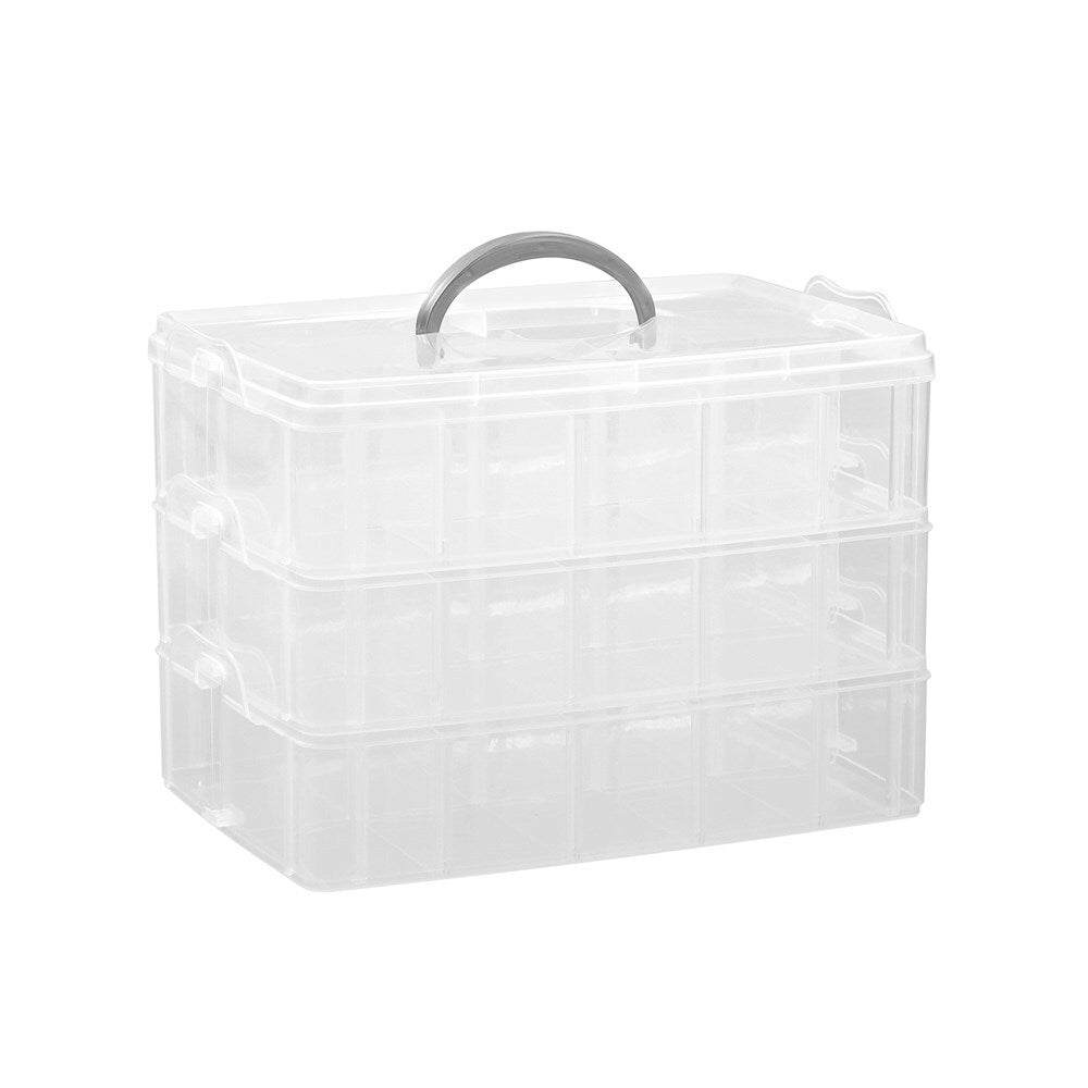 42721-boxsweden-nic-nac-3-tier-box-30-compartment-container-25x18-5cm-clear