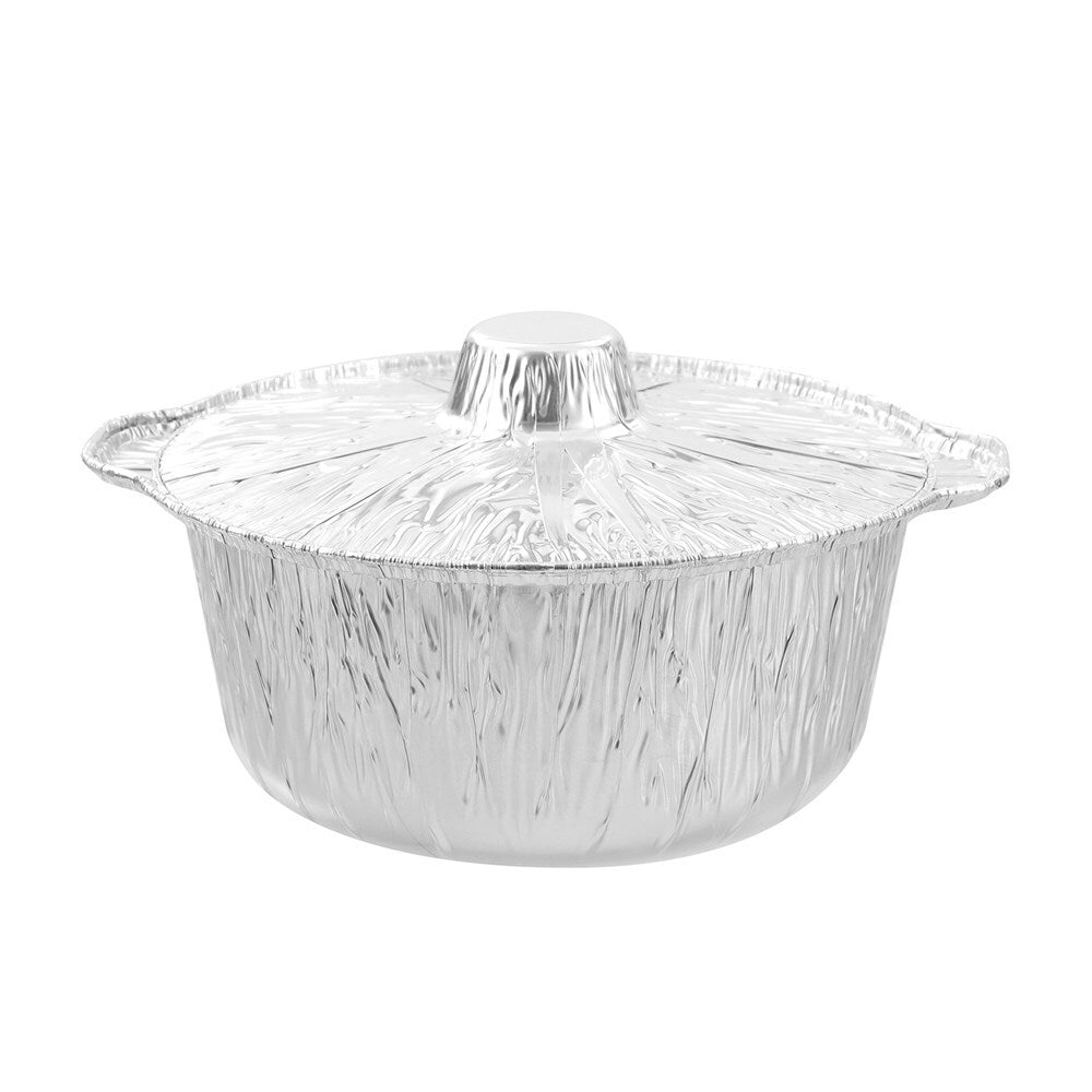 35372-2pc-lemon-lime-3-8l-29cm-foil-bbq-pot-w-lid-silver