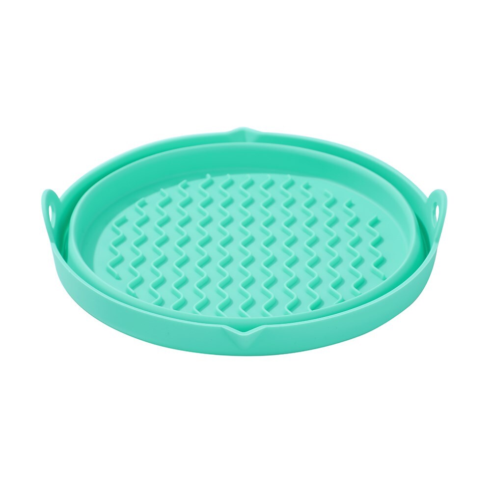 42103-lemon-lime-silicone-collapsible-air-fryer-tray-round-19-5cm-assorted