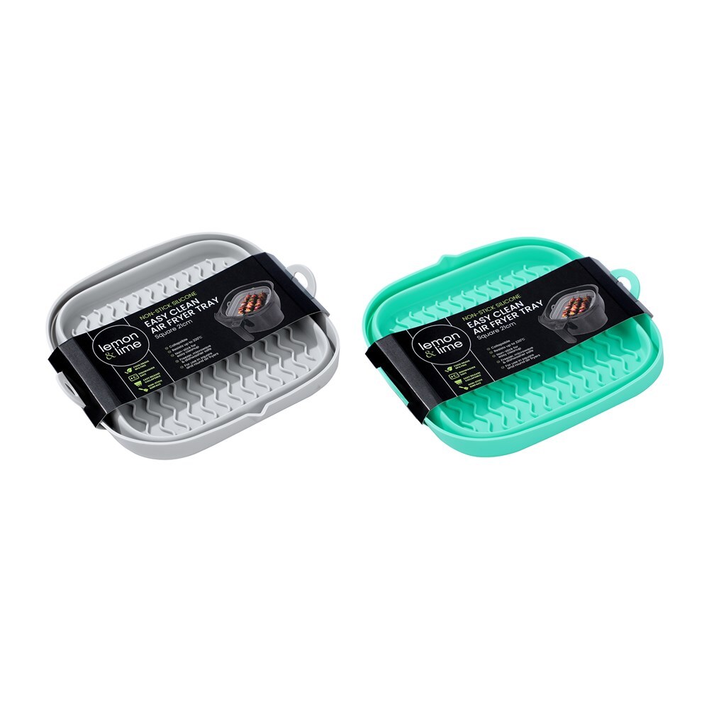 42110-lemon-lime-silicone-collapsible-air-fryer-tray-square-21cm-assorted