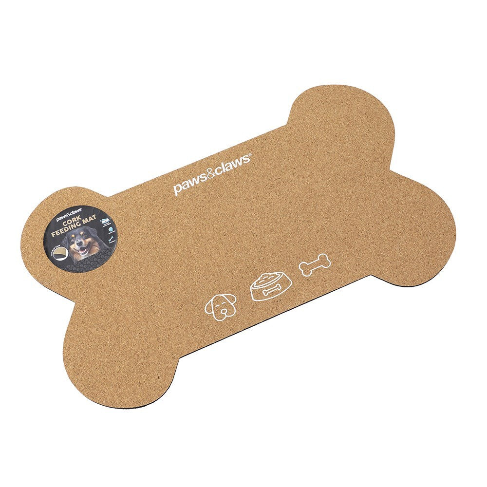 42028-pawsnclaws-55x33cm-cork-feeding-floor-mat-bone-brown