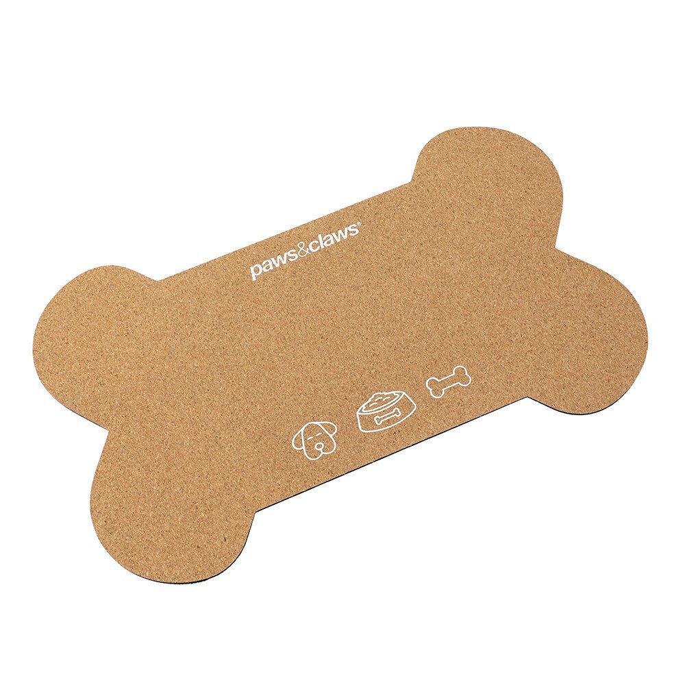 42028-pawsnclaws-55x33cm-cork-feeding-floor-mat-bone-brown
