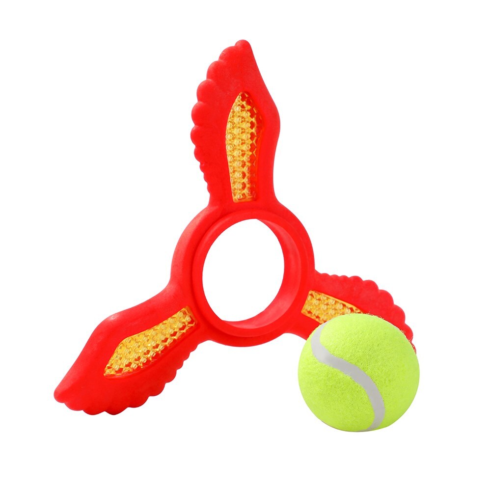 39455-2pc-pawsnclaws-fetch-flyer-foam-dart-w-tennis-ball-assorted