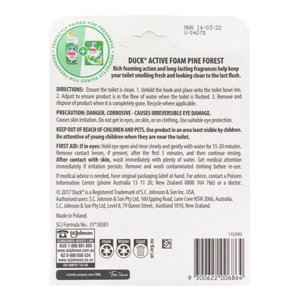 337411-2pc-duck-toilet-cage-active-foam-bathroom-bowl-cleaner-38-6g-pine-forest