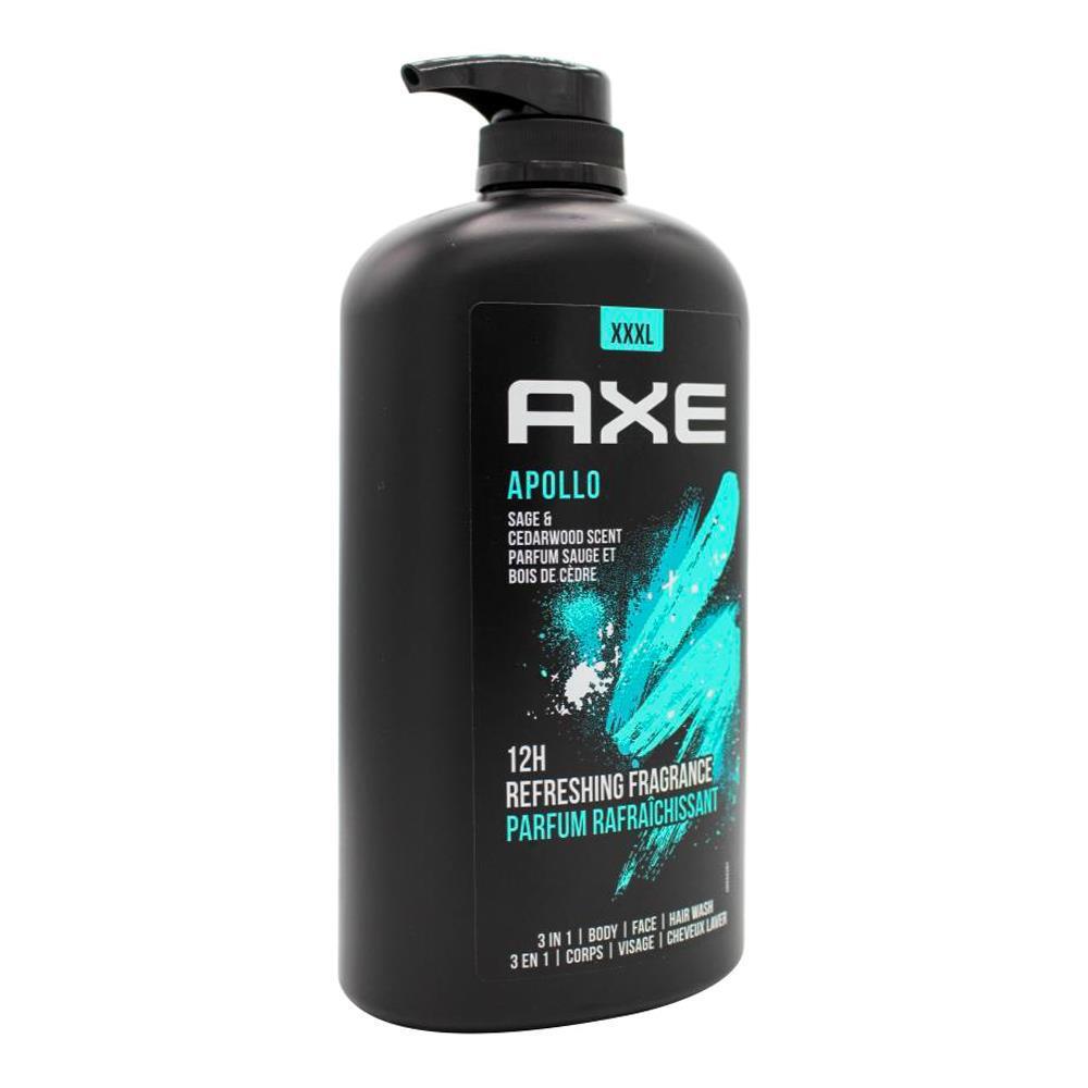 Axe Apollo 3-in-1 Body Face Hair Wash 1L For Men Sage & Cedarwood Scent