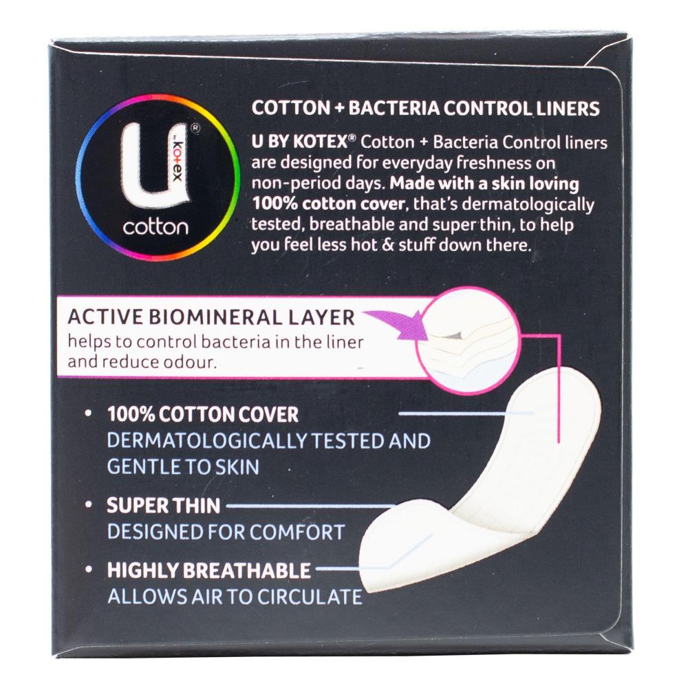 26pc U By Kotex Women's Cotton Pantiliners Super Thin