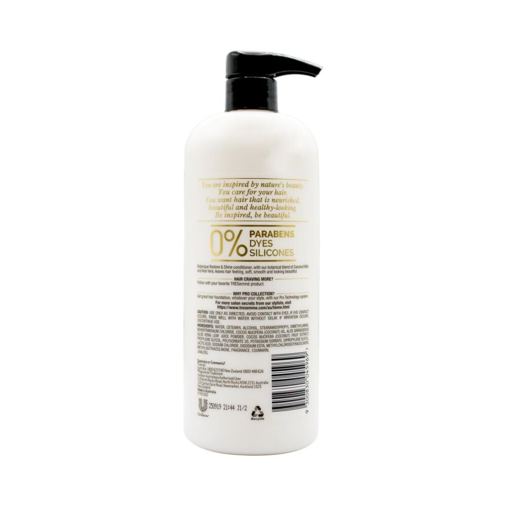TRESemme Hair Conditioner Botanique Restore & Shine w/Coconut Oil 750mL (6 Pack) — image 3
