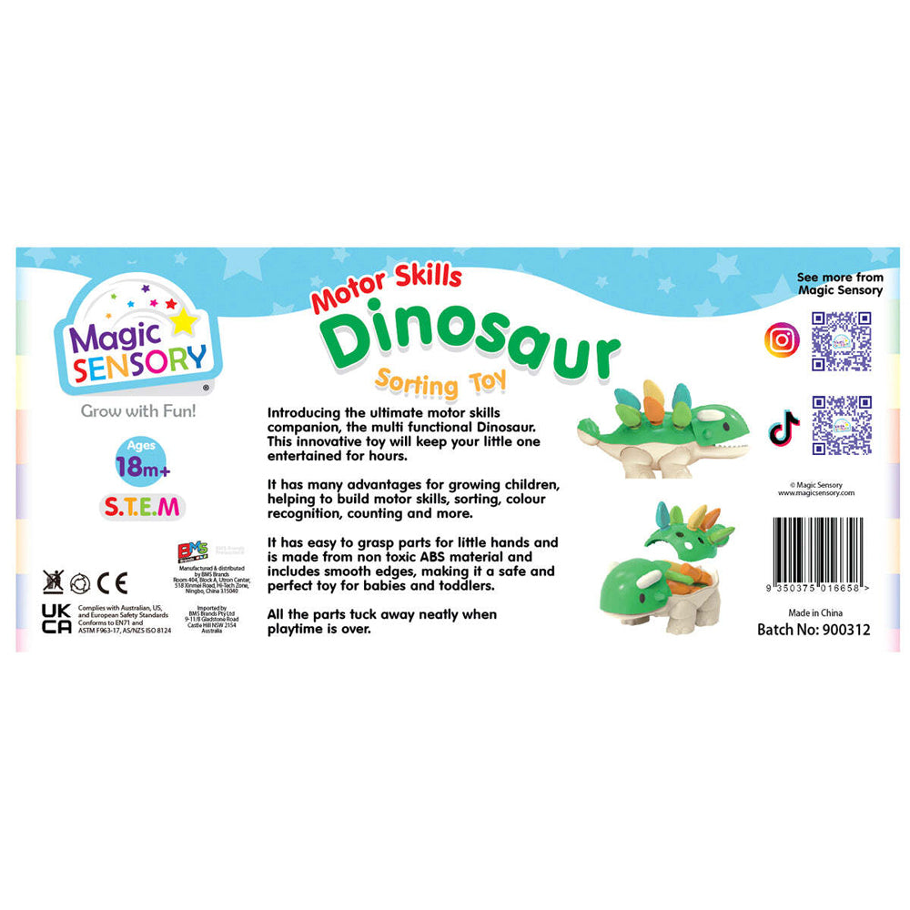 Magic Sensory Fine Motor Skills Kids Sorting Toy - Dinosaur 18m+