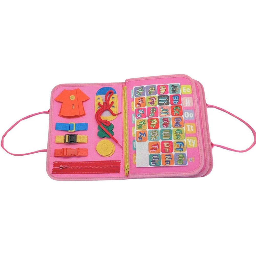 Magic Sensory Busy Board Kids/Toddler Activity Toy - Pink 18m+