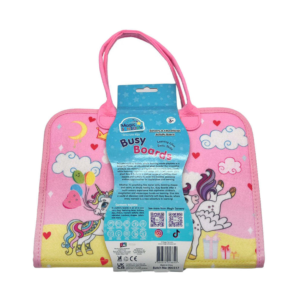 Magic Sensory Busy Board Kids/Toddler Activity Toy - Pink 18m+