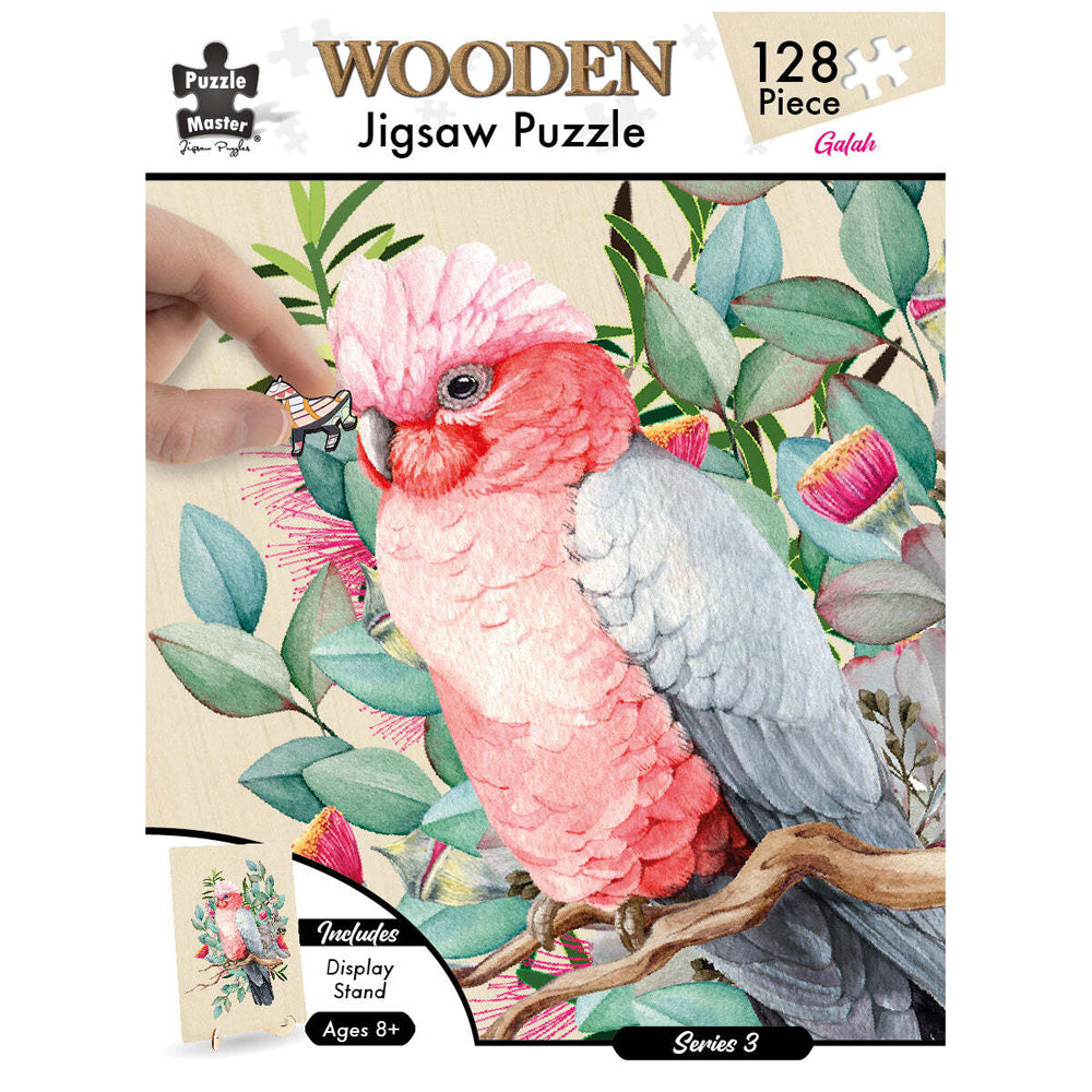 128pc Puzzle Master Kids Wooden Jigsaw Puzzle Series 4 - Galah 12y+