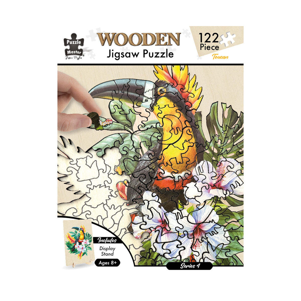 122pc Puzzle Master Kids Wooden Jigsaw Puzzle Series 6 - Toucan 2.0 12y+