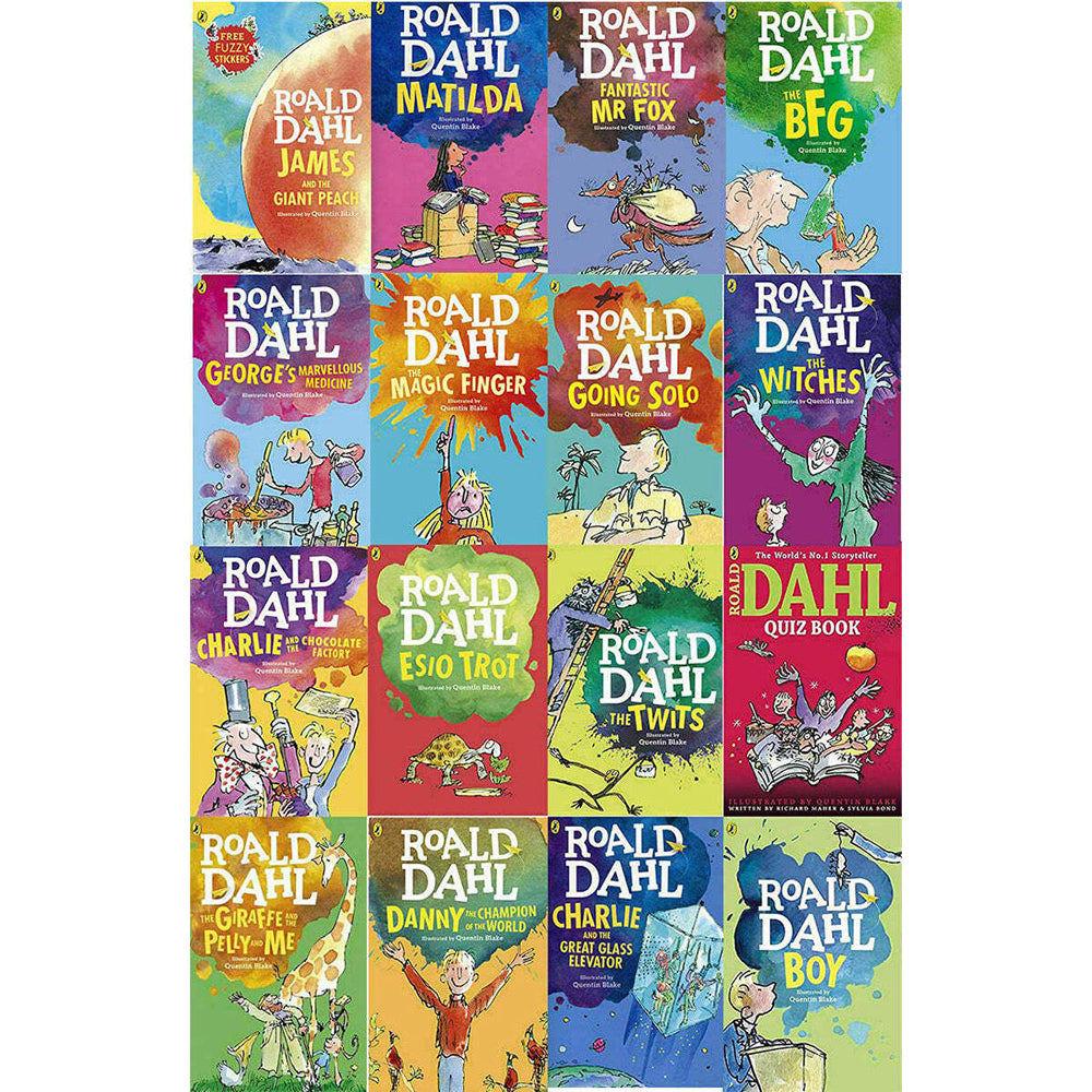 Promotional Roald Dahl Complete 16 Book Collection Kids Paperback Book 8y+