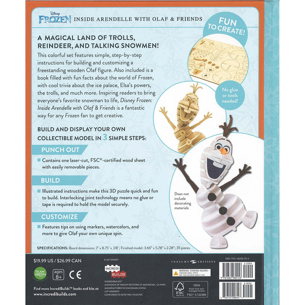 Promotional IncrediBuilds Disney Frozen Kids Hardcover Book 8y+