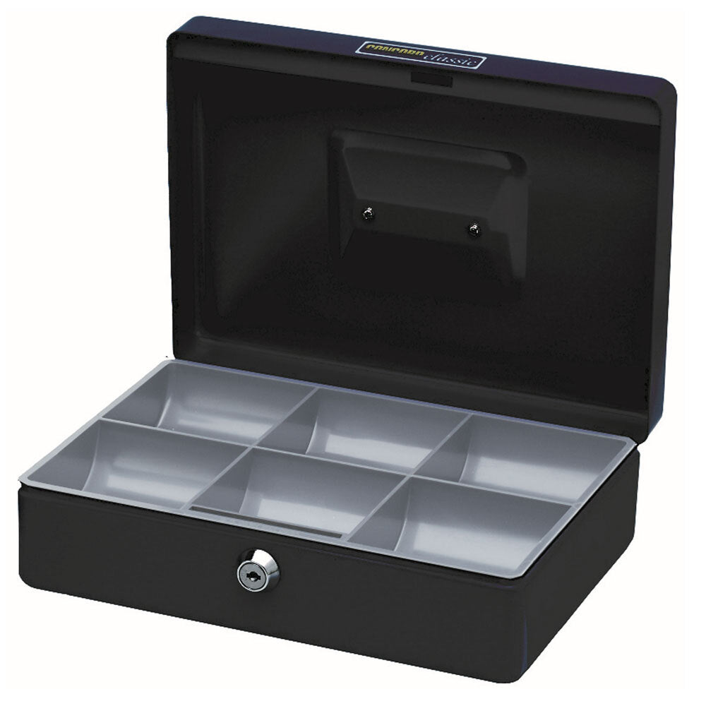 375106-esselte-portable-sturdy-metal-cash-money-box-no-10-organiser-coins-tray-key-lock-black