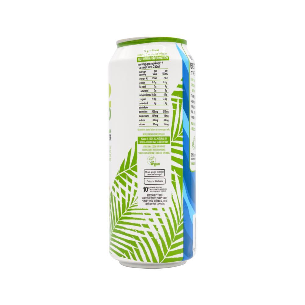 H2 Coco 500ml Pure Coconut Water Can Fat Free Drink