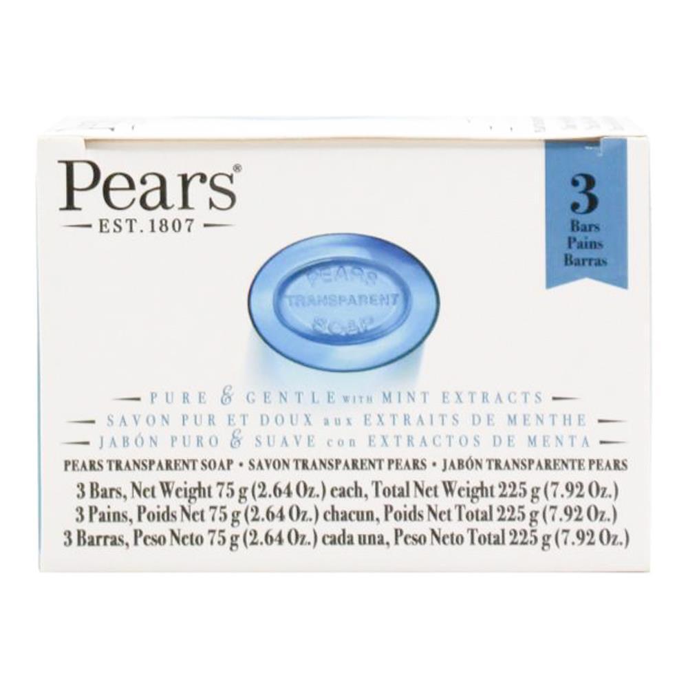 3020367-3pc-pears-pure-gentle-75g-transparent-bar-soap-w-mint-extracts