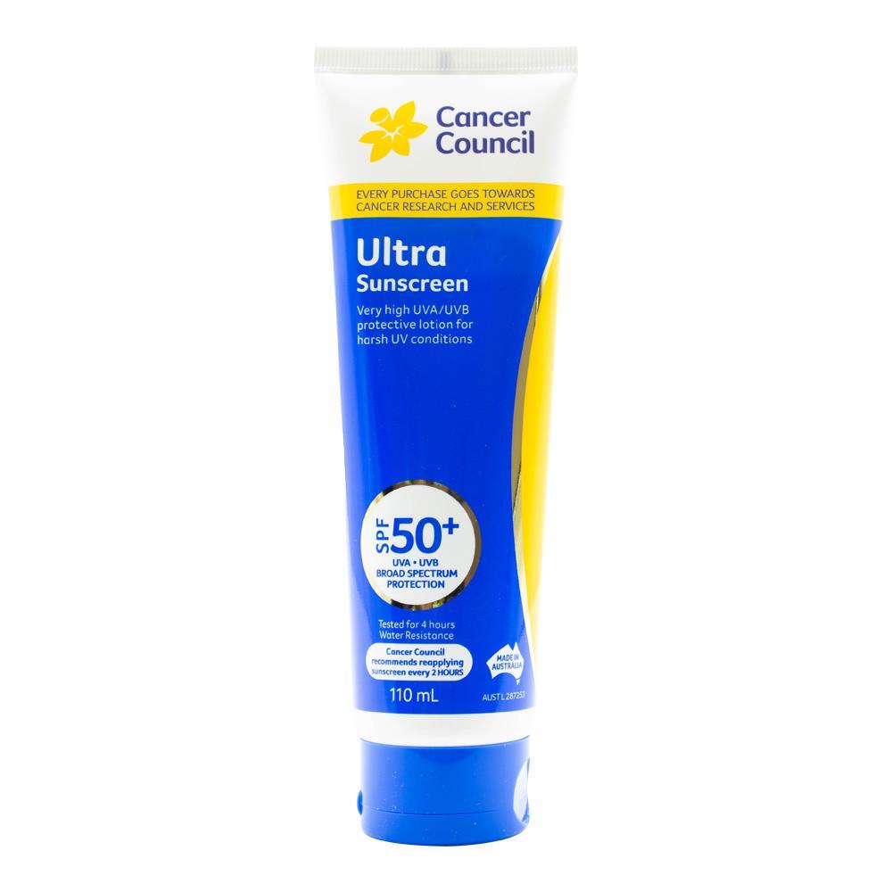 Cancer Council 110ml Ultra Sunscreen SPF50+ Body Lotion