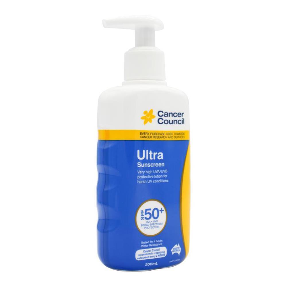 Cancer Council 200ml Ultra Sunscreen SPF50+ Body Lotion