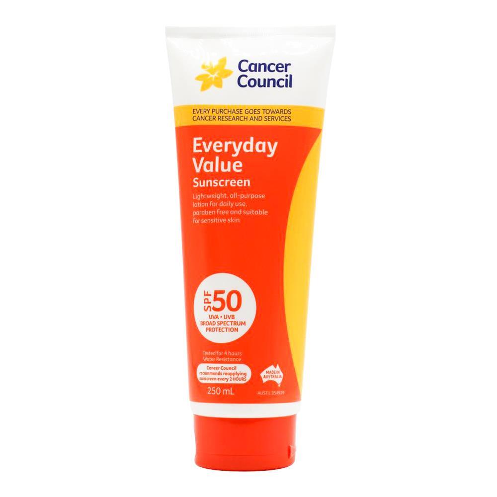 Cancer Council 250ml Everyday Value Sunscreen SPF50 Lotion