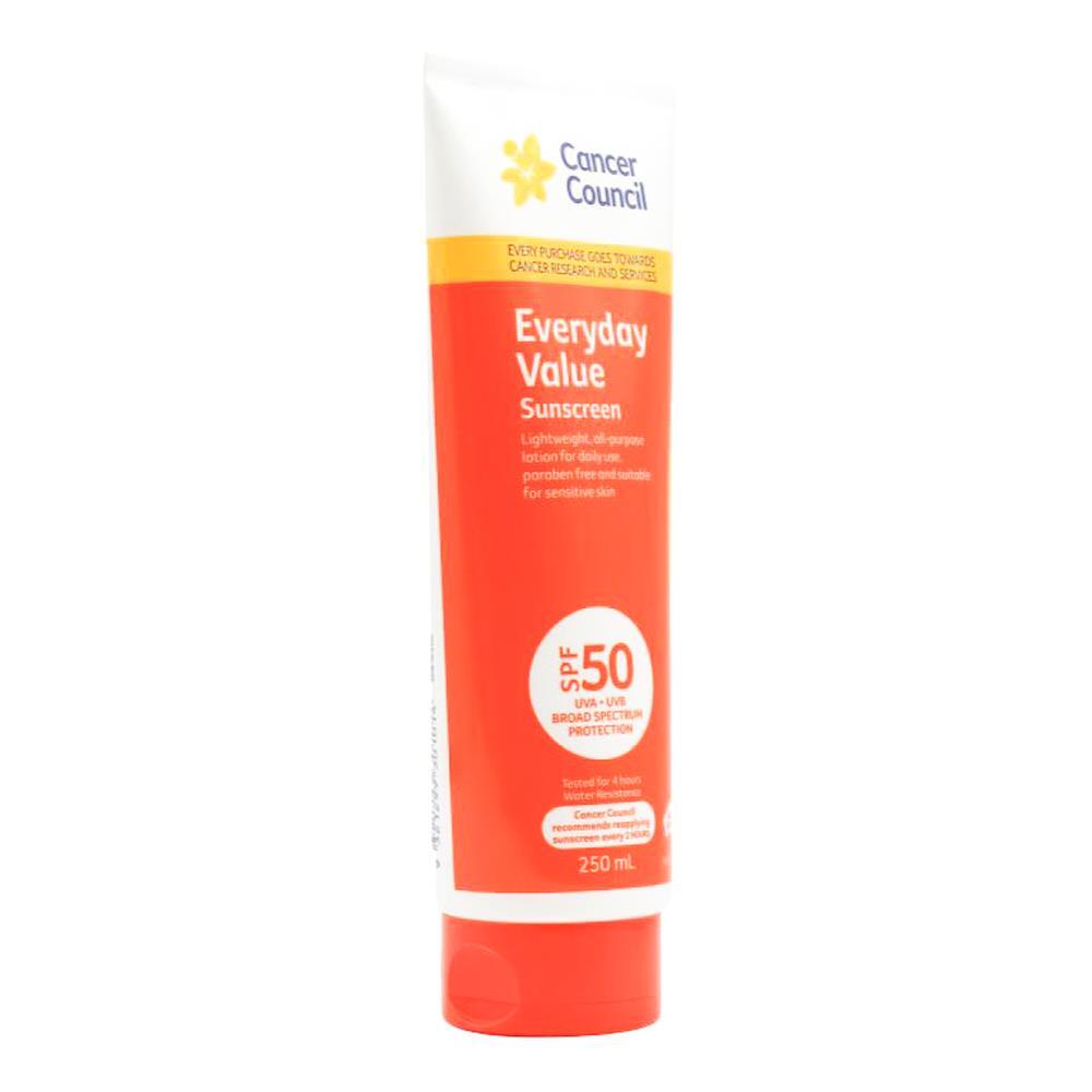 Cancer Council 250ml Everyday Value Sunscreen SPF50 Lotion