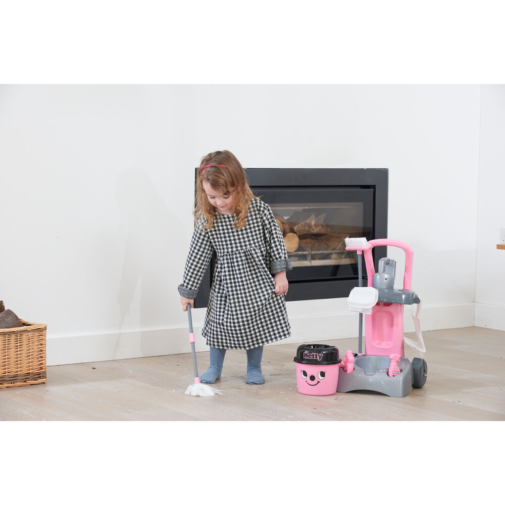 Casdon Pink Pretend Cleaning Vacuum Toy Deluxe Hetty Trolley 54cm — image 7