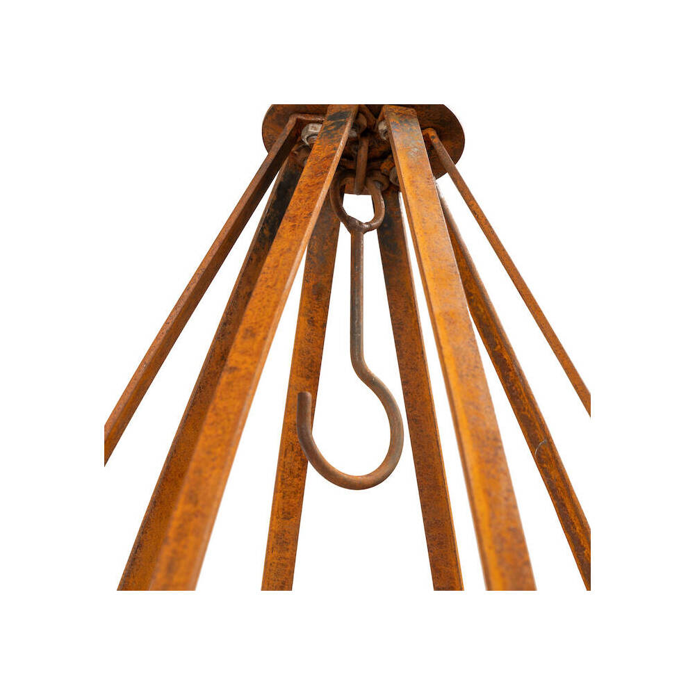 26279-flat-bar-metal-hanging-birdcage-home-garden-patio-decor-75x35cm-rust