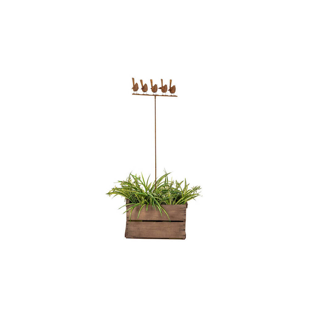 27986-wren-rust-perch-bird-stake-home-garden-decor-40x17cm