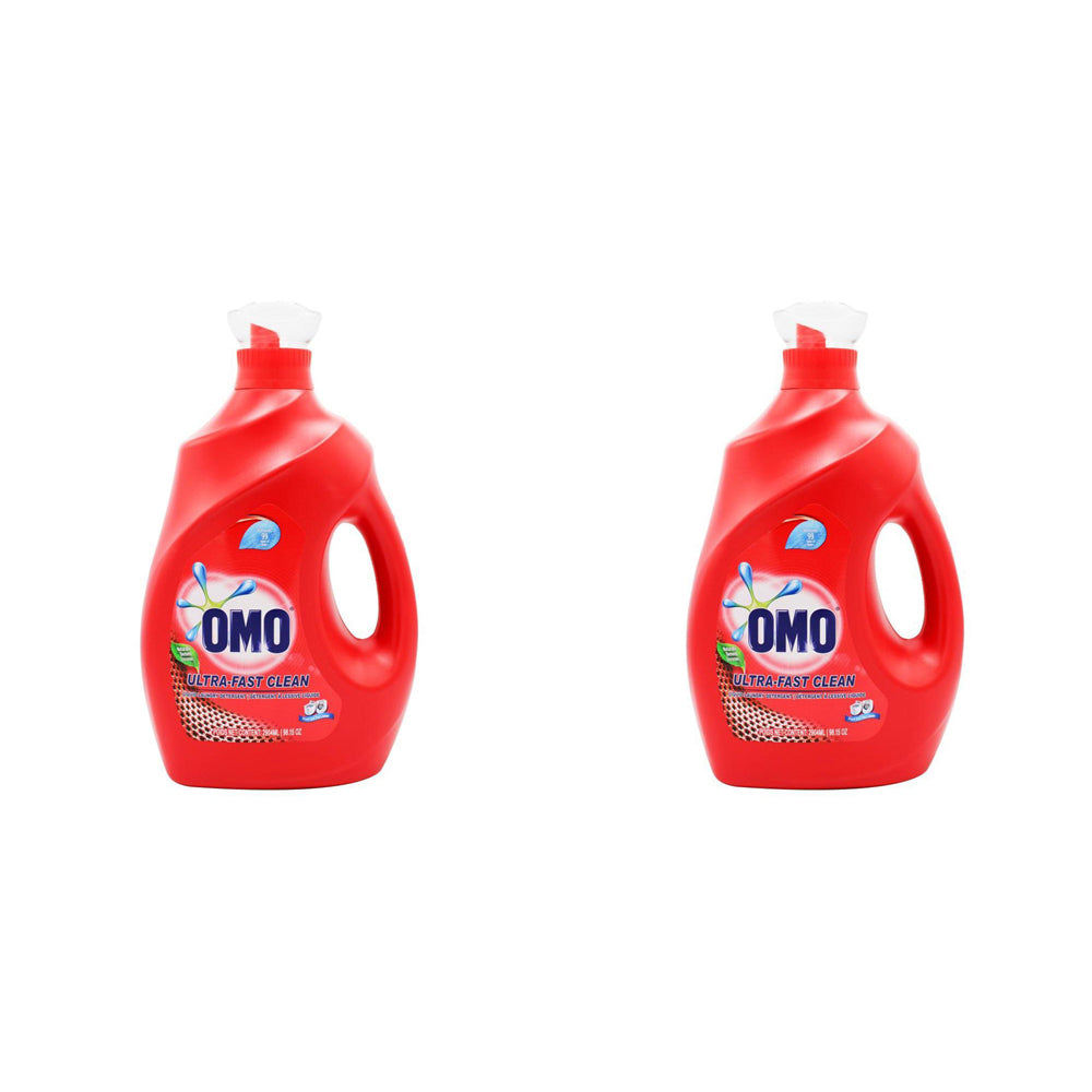 Omo Laundry Liquid Detergent Ultra Clean Fresh Scent High Efficiency 2.9L (2 Pack)