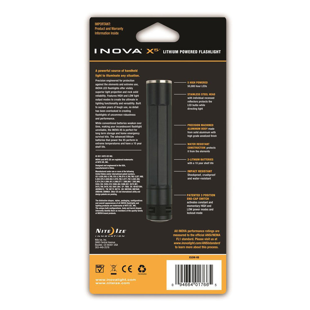 105113-nite-ize-x5-aluminium-5-led-flashlight-dual-mode-black