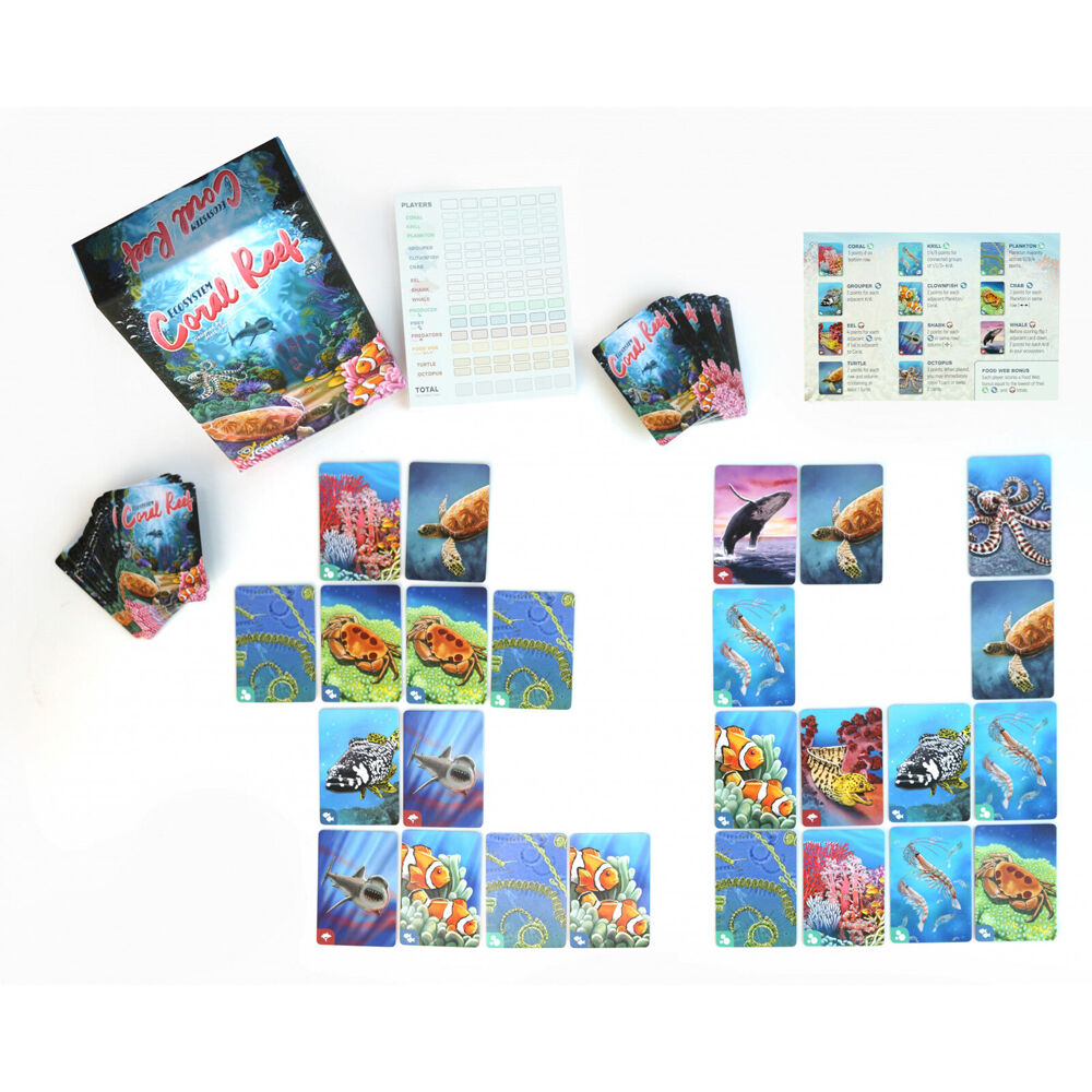 Genius Games Ecosystem: Coral Reef Kids Strategy Board Game 10y+