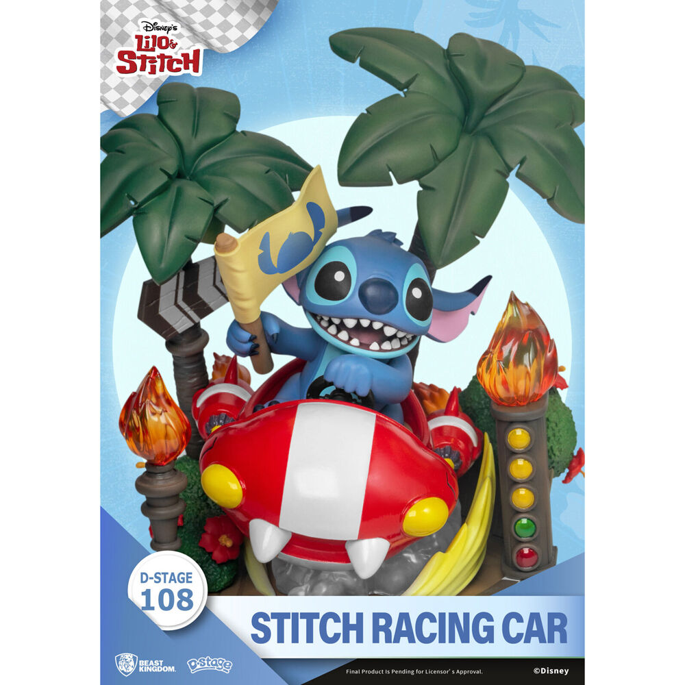 116358-beast-kingdom-d-stage-pvc-lilo-stitch-stitch-racing-car-14-6cm