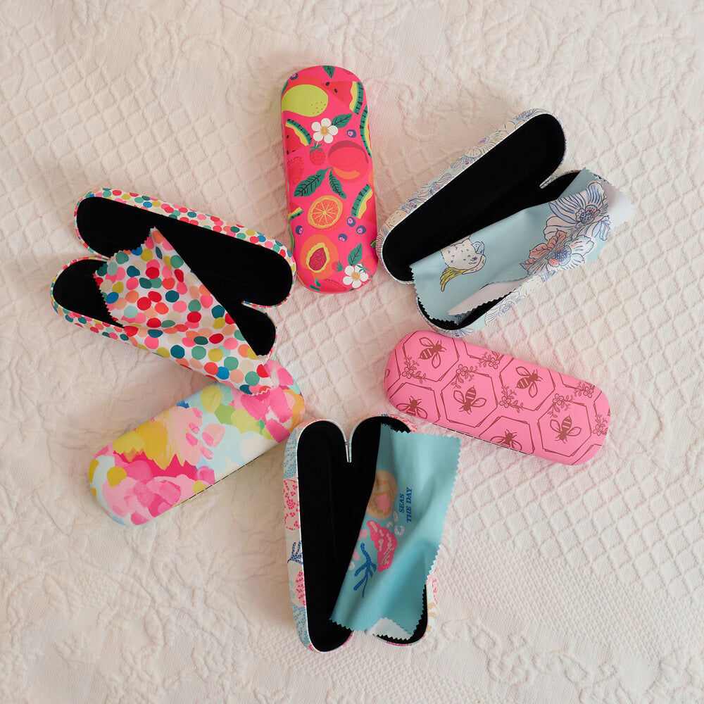 813gcpbe-annabel-trends-glasses-case-cloth-combo-15cx6cm-pink-bee
