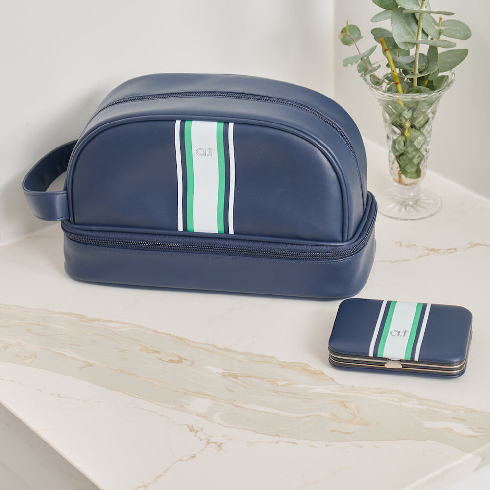 10stn-annabel-trends-stripe-portable-mens-toiletries-wet-bag-27-5x17cm-navy