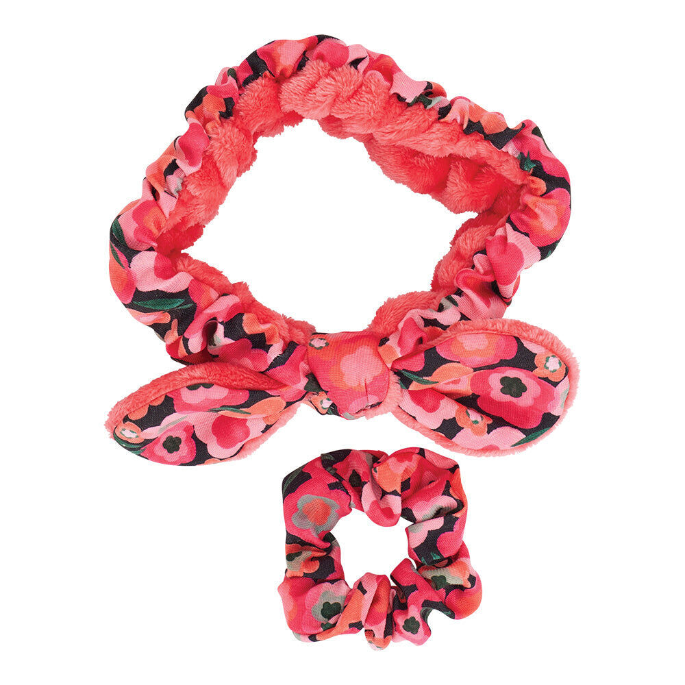 63bsmb-2pc-annabel-trends-printed-headband-scrunchie-set-midnight-blooms