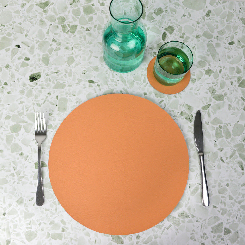 60rlt-4pc-annabel-trends-coaster-set-round-recycled-leather-10x10cm-terracotta
