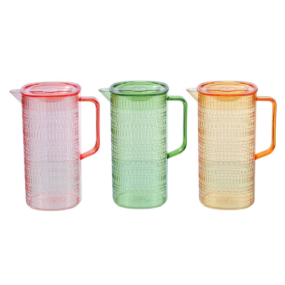 43148-lemon-lime-moroccan-deco-plastic-pitcher-2-5l-amber-green-pink-assorted